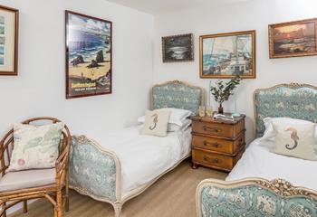 The bedrooms are decorated with unique furniture and attention to detail.