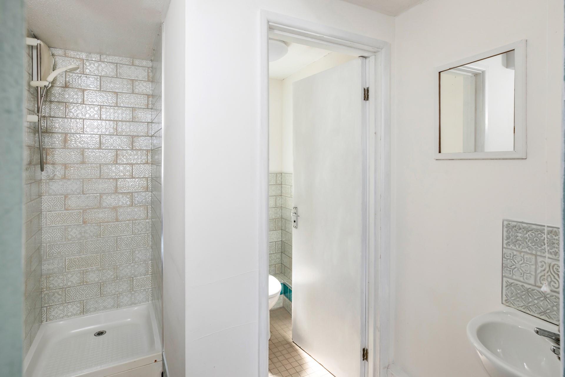 The pool room has an additional shower and toilet.