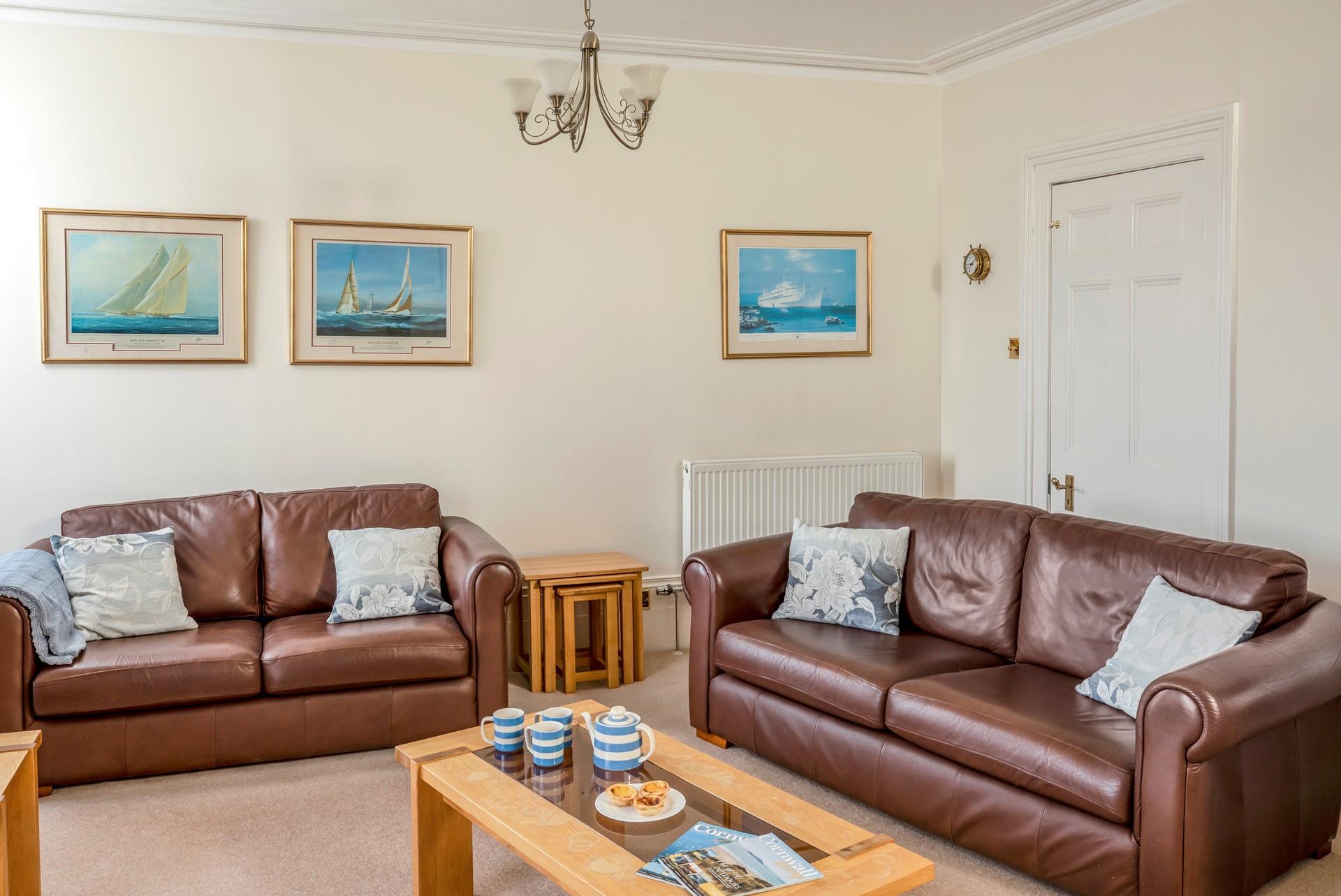 The comfortable sitting room offers time to relax and unwind.