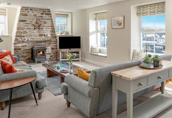 The sitting room is the ideal base to return to after days out.