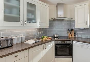 The kitchen is spacious and ideal for all the family's culinary needs.