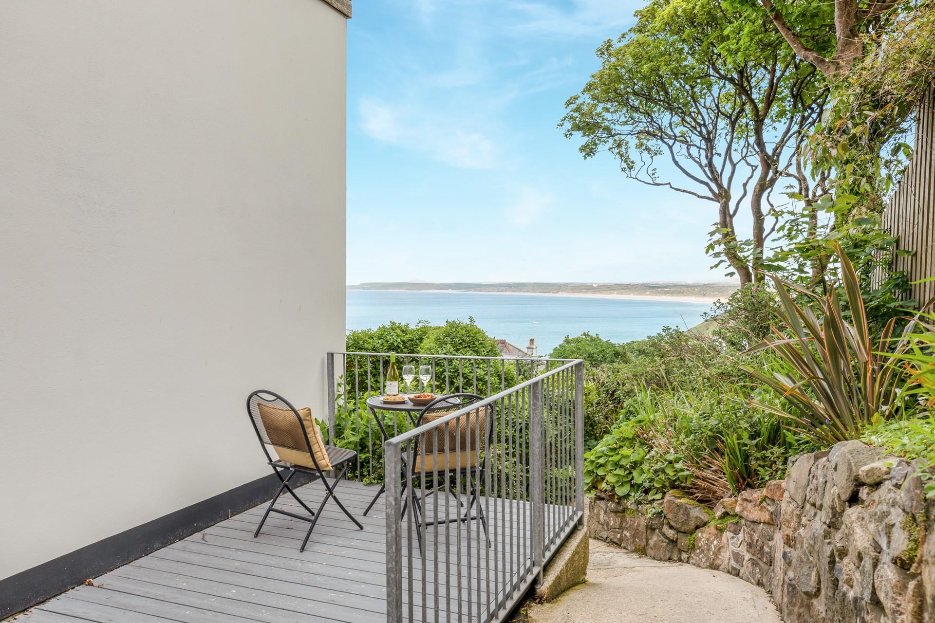 Pour yourself a glass of bubbles and take in the views.