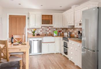 The kitchen is well equipped for rustling up delicious meals.