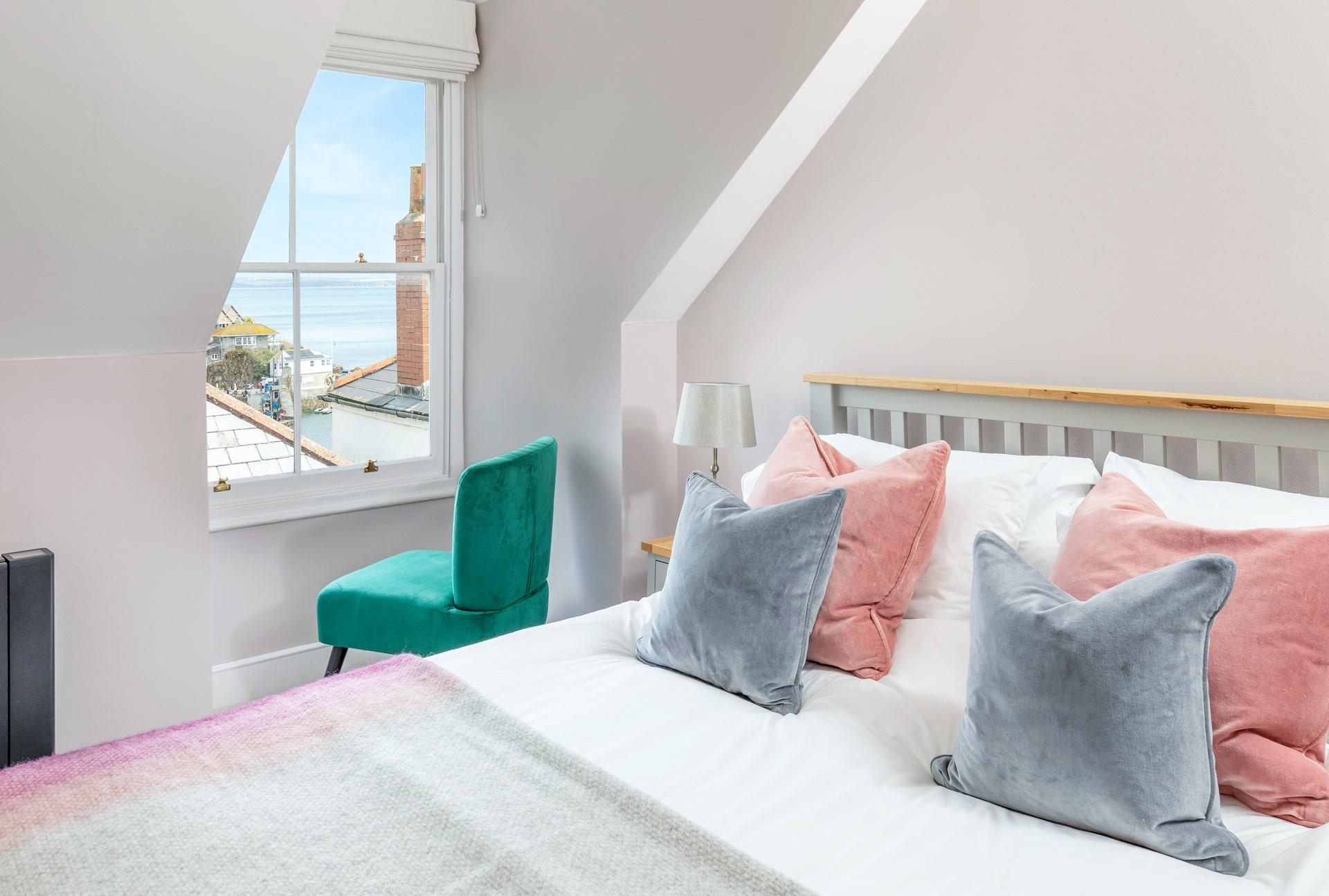 The window seat is the perfect reading spot.