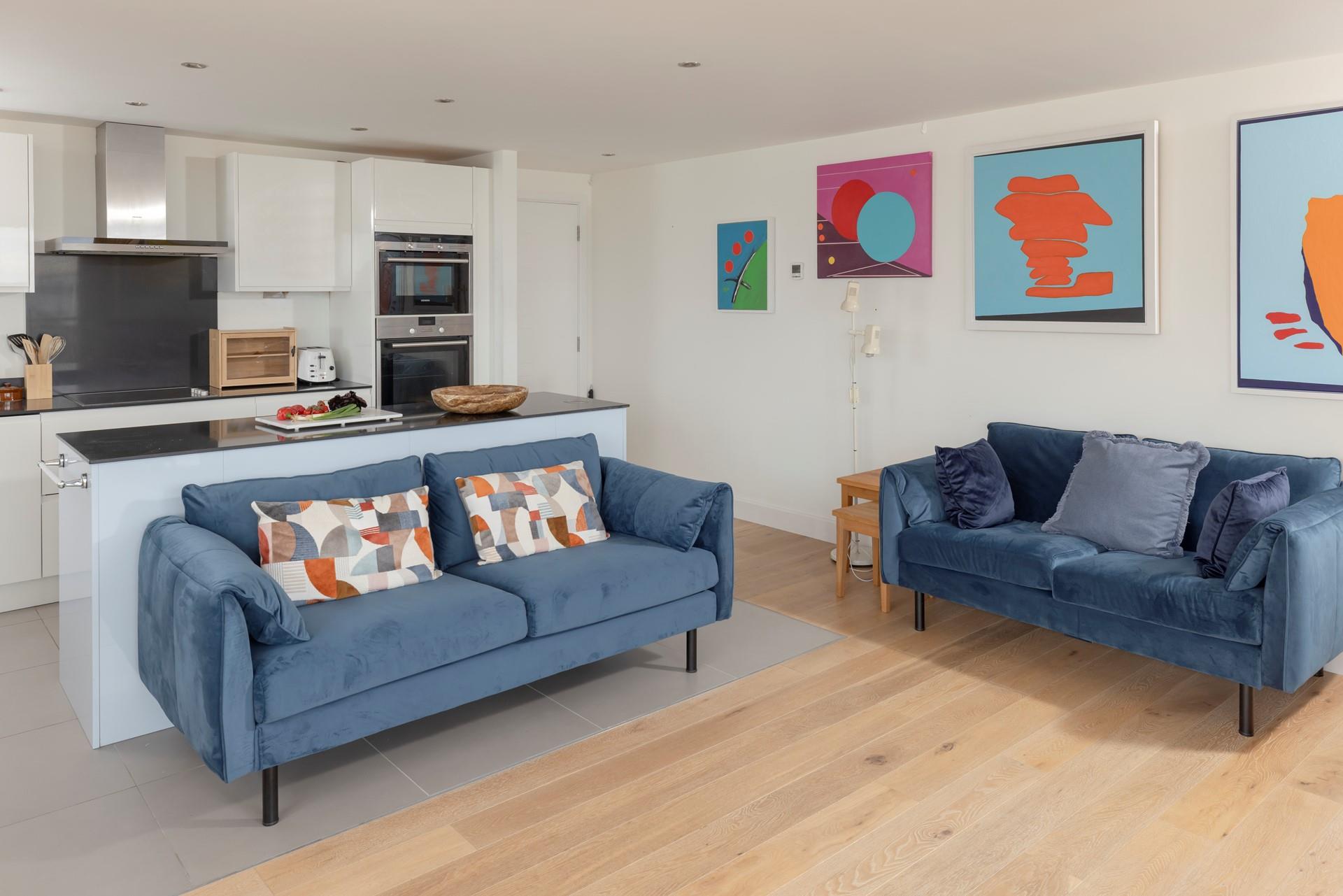 Sink into the plush sofas each evening.