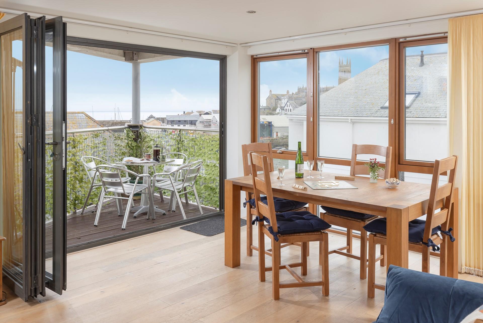 Open the patio doors to let the summer breeze through.