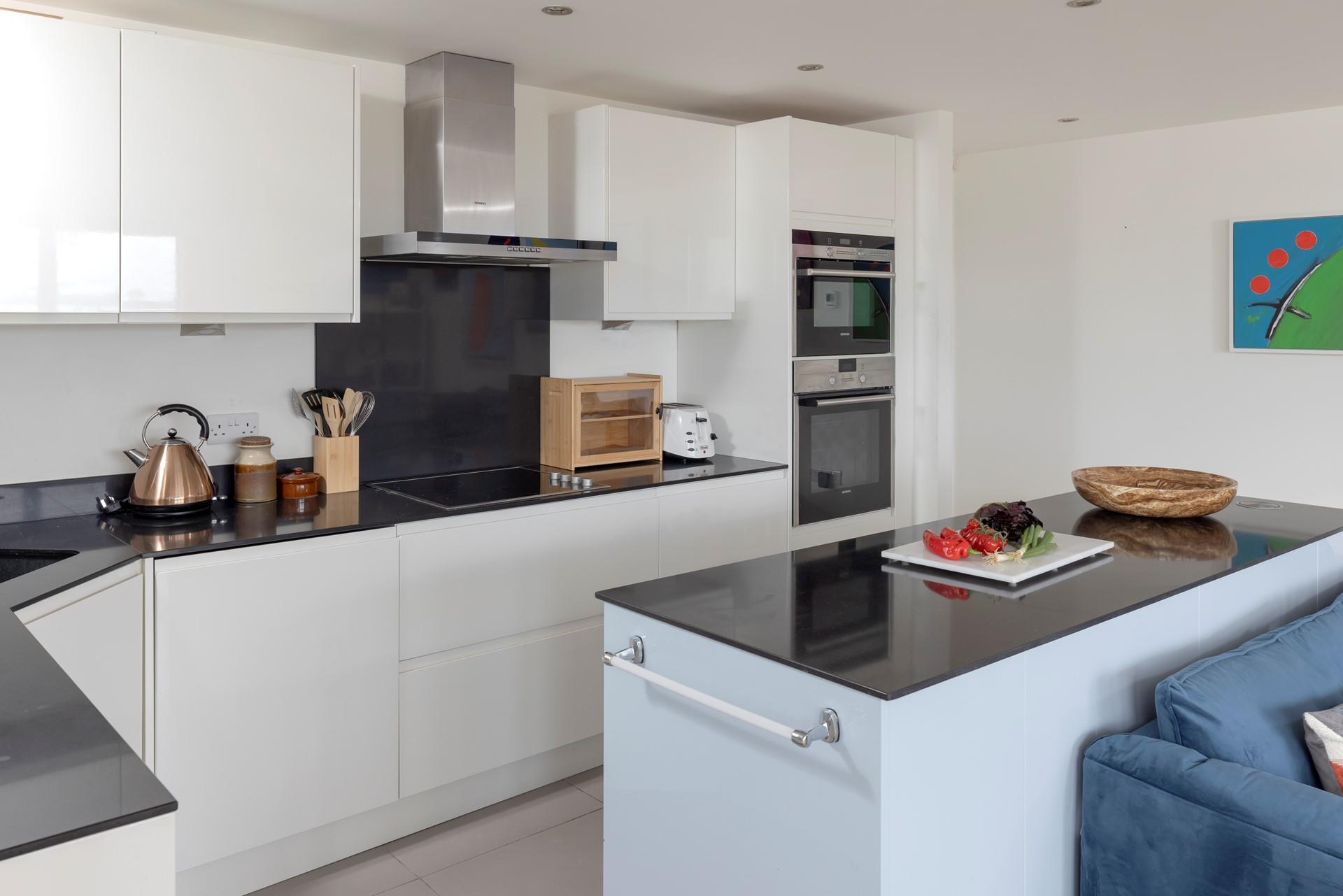 Cook up a storm in the spacious kitchen.