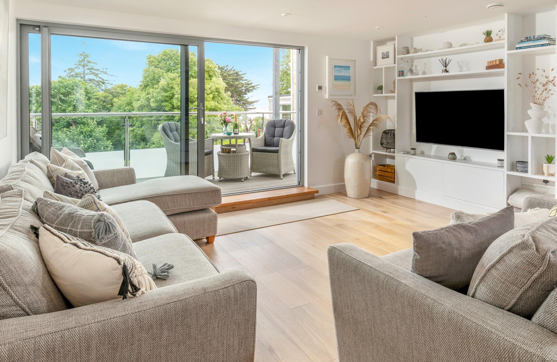 The living space is stylishly decorated and the perfect base to come back to.