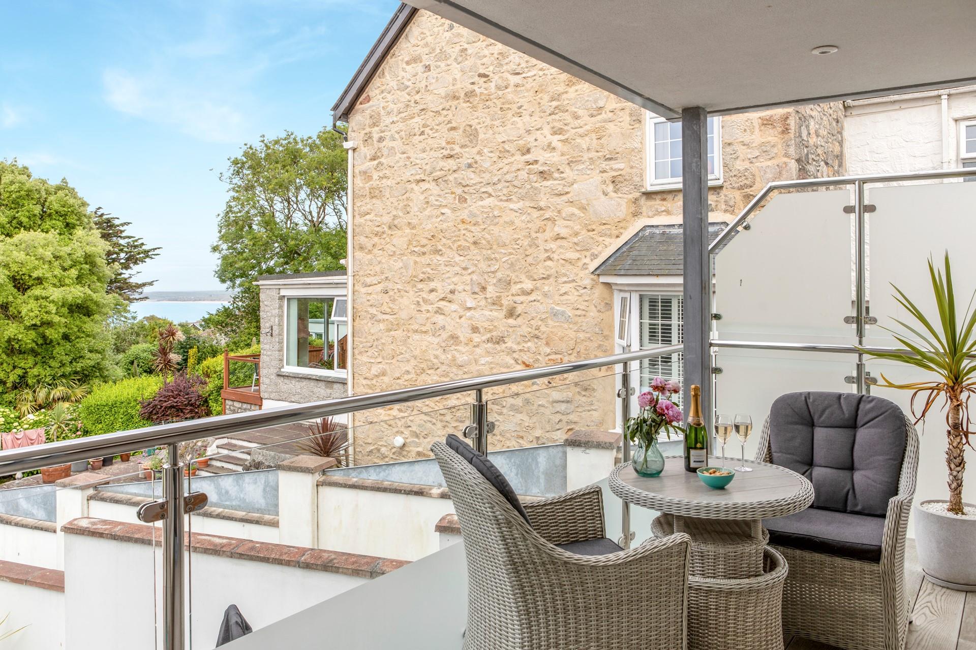 Enjoy sea views peeping through the trees.