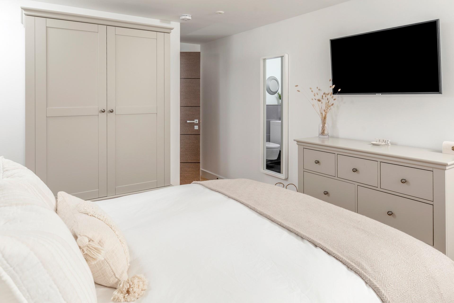 There is plenty of wardrobe space in the bedrooms.