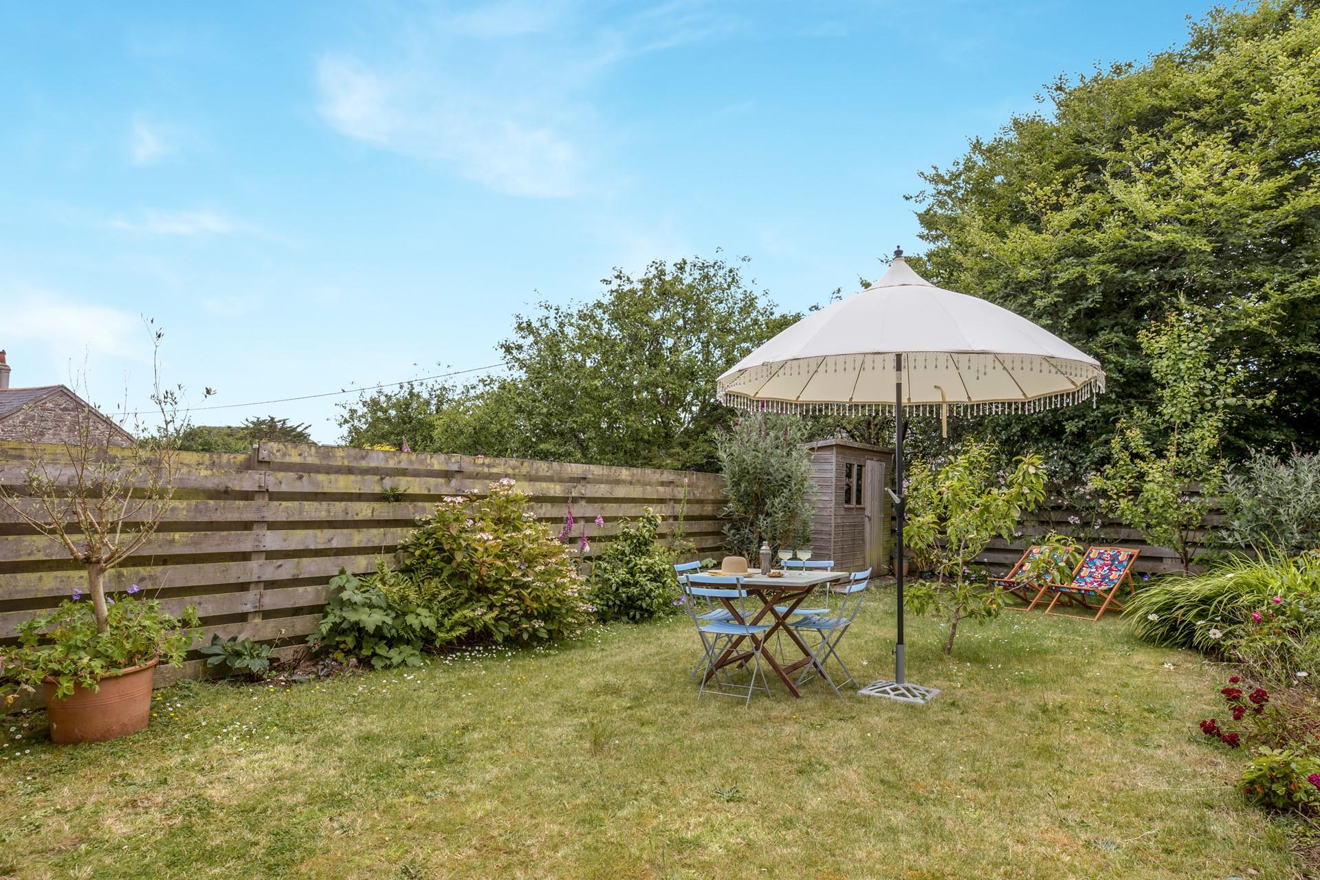 Dine al fresco in the spacious garden.