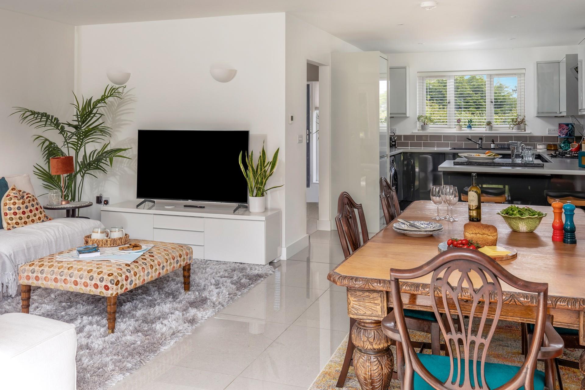 Open plan living means you can cater to all guest's needs.