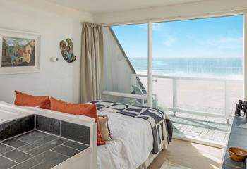 Wake up in the double bed after a restful night's sleep to beautiful views.