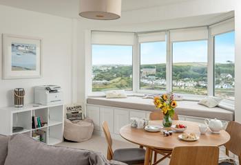 The window seat is the perfect spot for a morning cuppa whilst you enjoy the views.