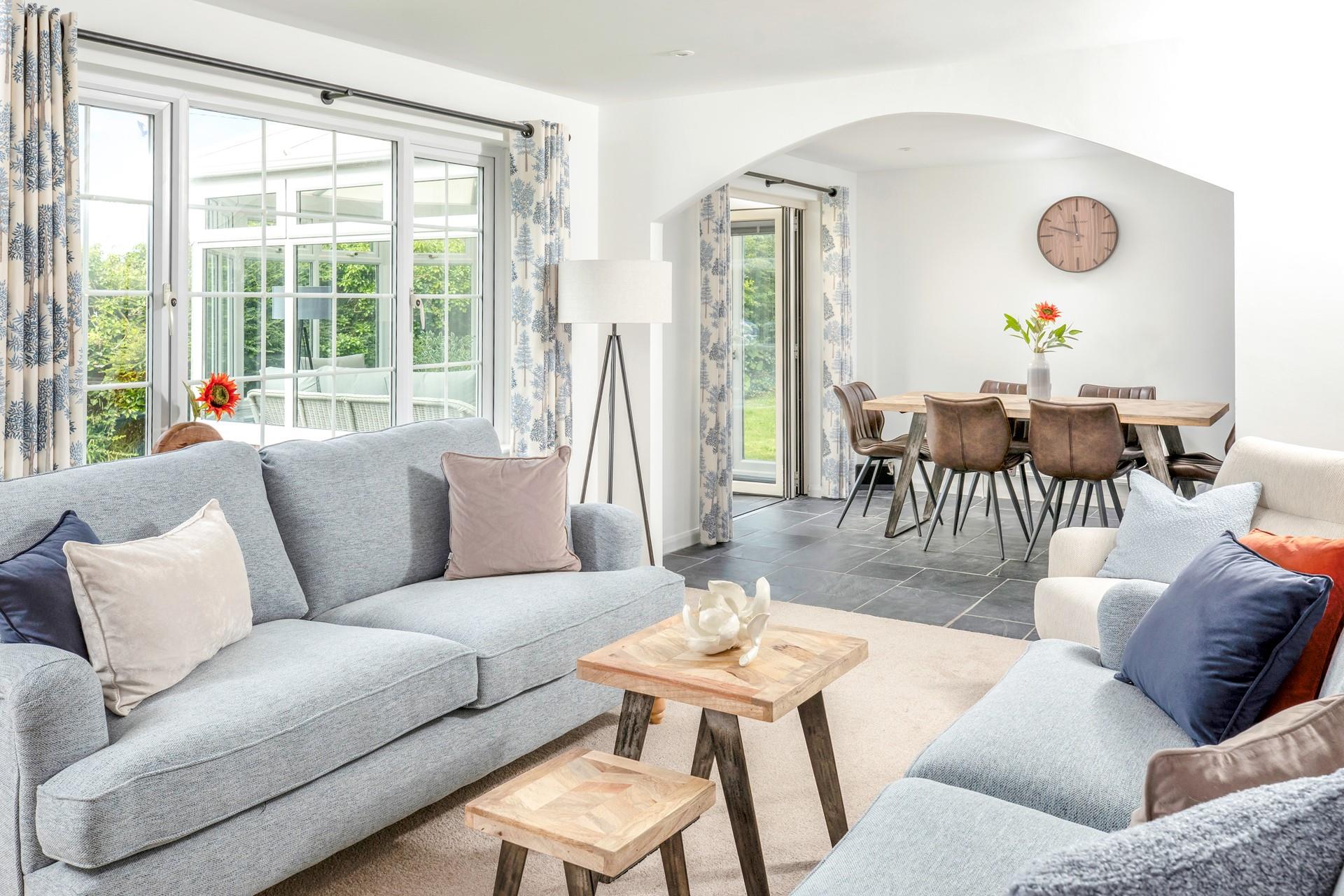 Penhos has a welcoming open plan living area.