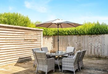 Take drinks and nibbles out to the sunny garden.