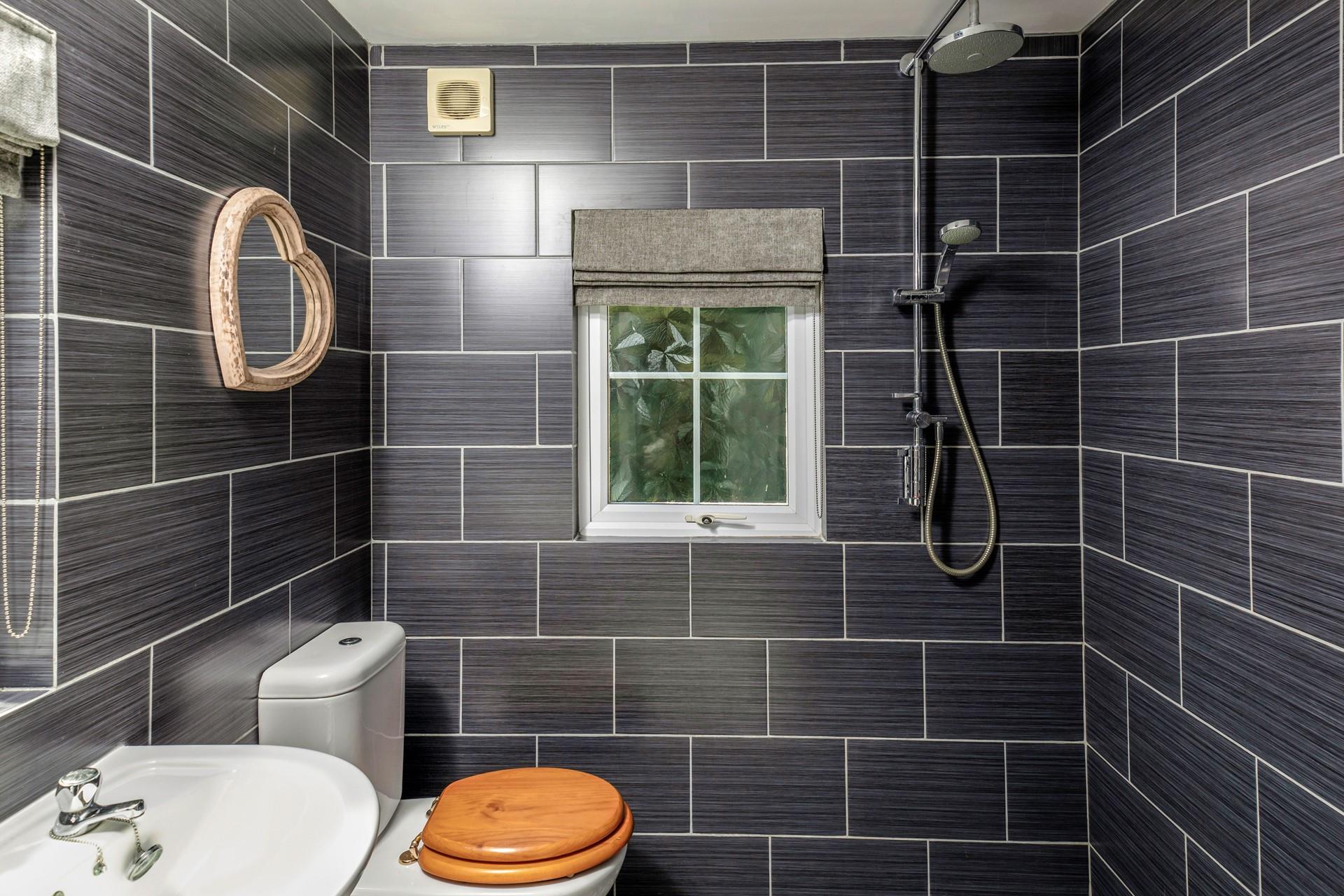 There is a handy wet room downstairs.