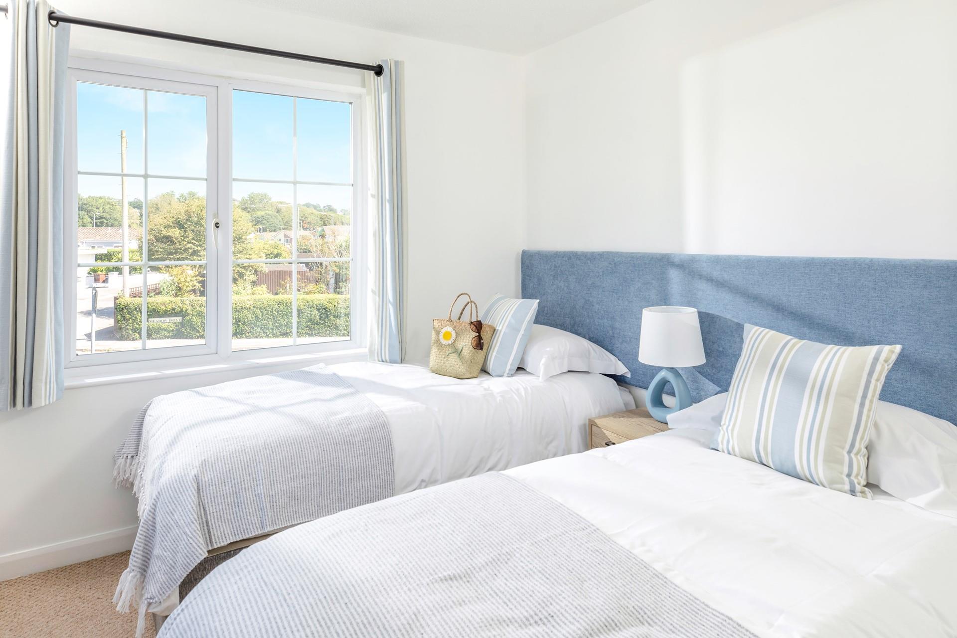 Settle into the comfortable bed for a restful night's sleep.