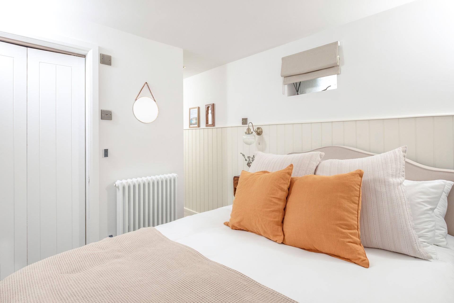 Climb into the comfortable king size bed each night.