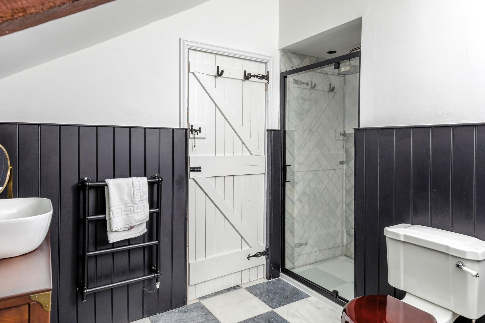 Get ready for the day in the stylish en suite.