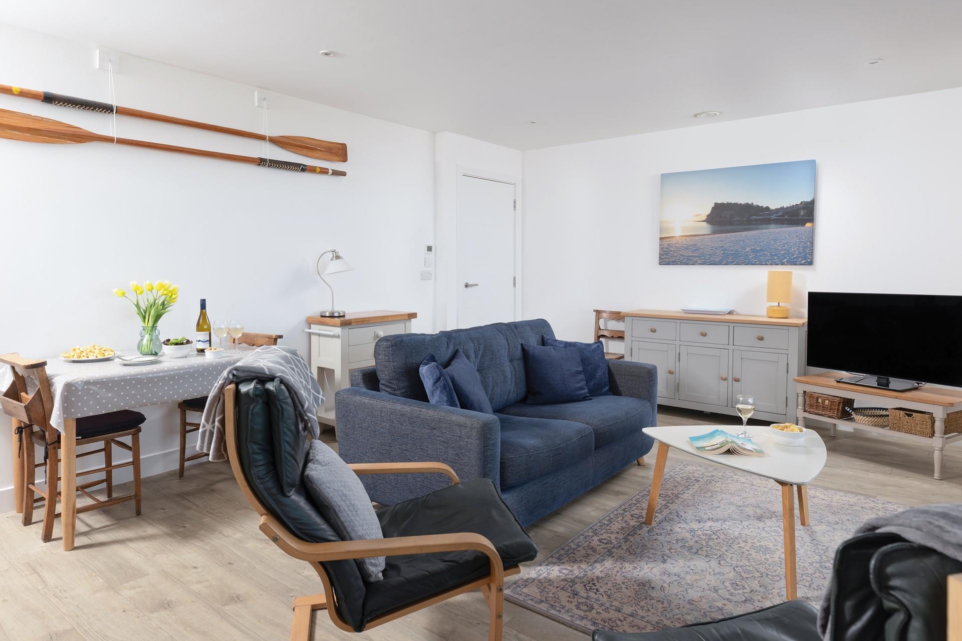 Open plan living makes the most of the beautiful view.