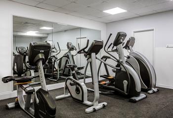 The communal gym is a great way to let off some steam!