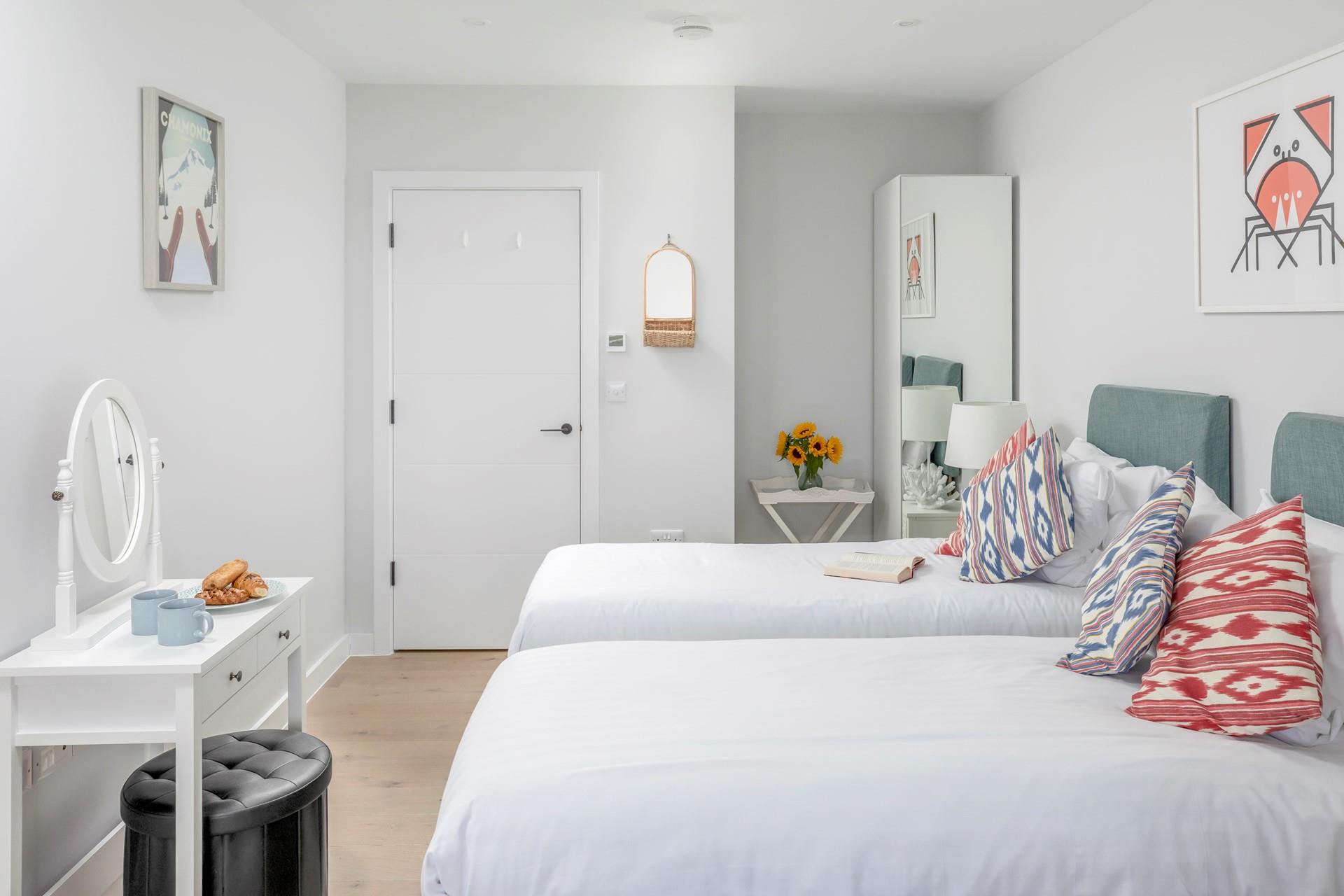 Tuck into the comfortable beds after a day of exploring the local coastline.