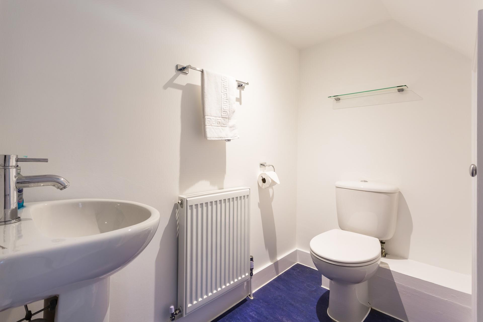 Get ready in the en suite shower room. 