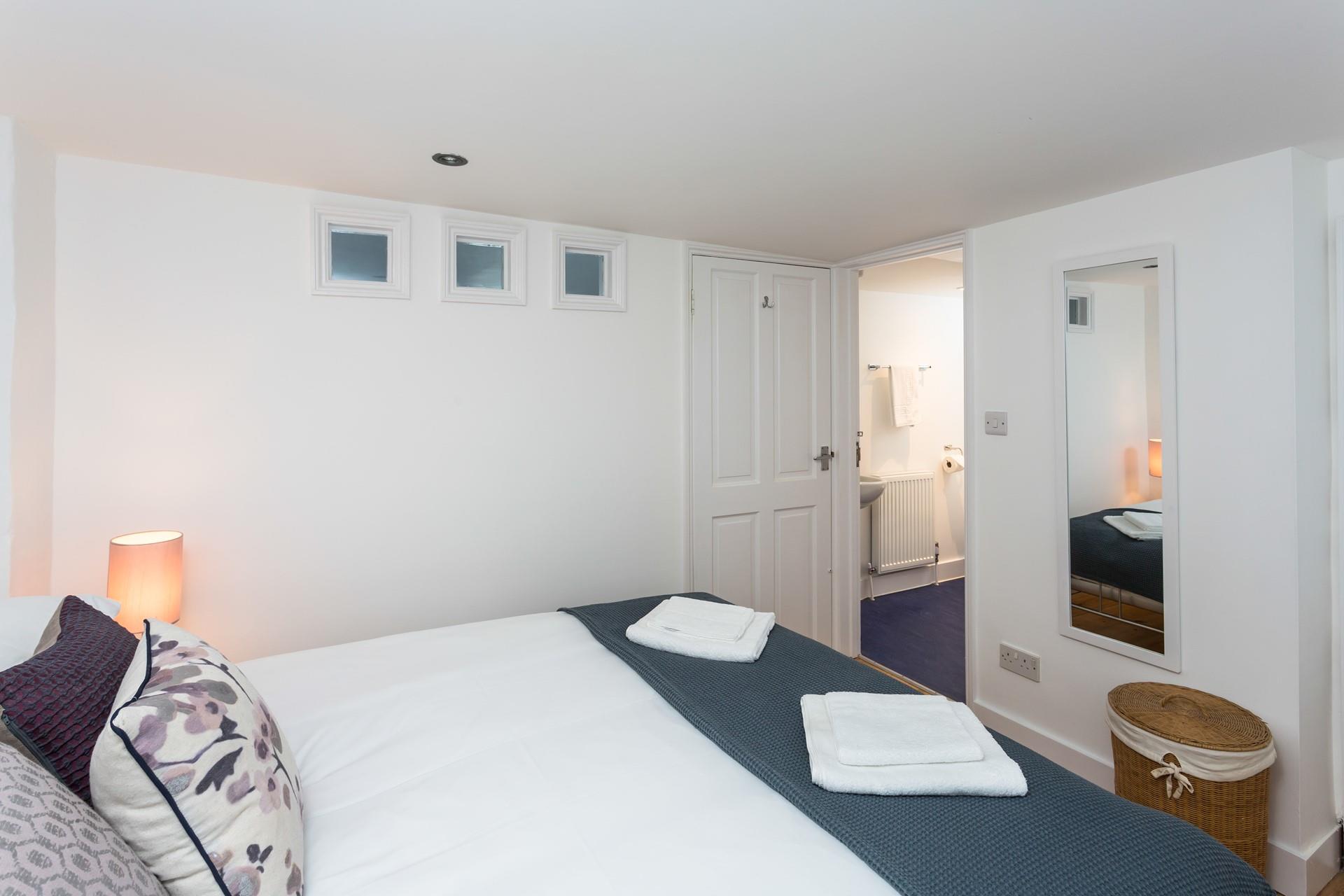 Get ready for the day in the en suite shower room.