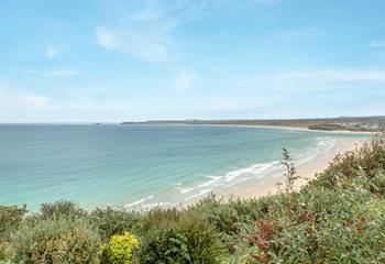 Take your pick of beaches, Porthkidney on one side and Carbis Bay on the other.