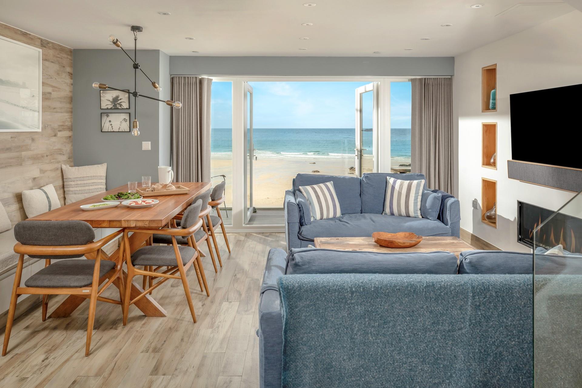 Open plan living allows guests to make the most of the views.