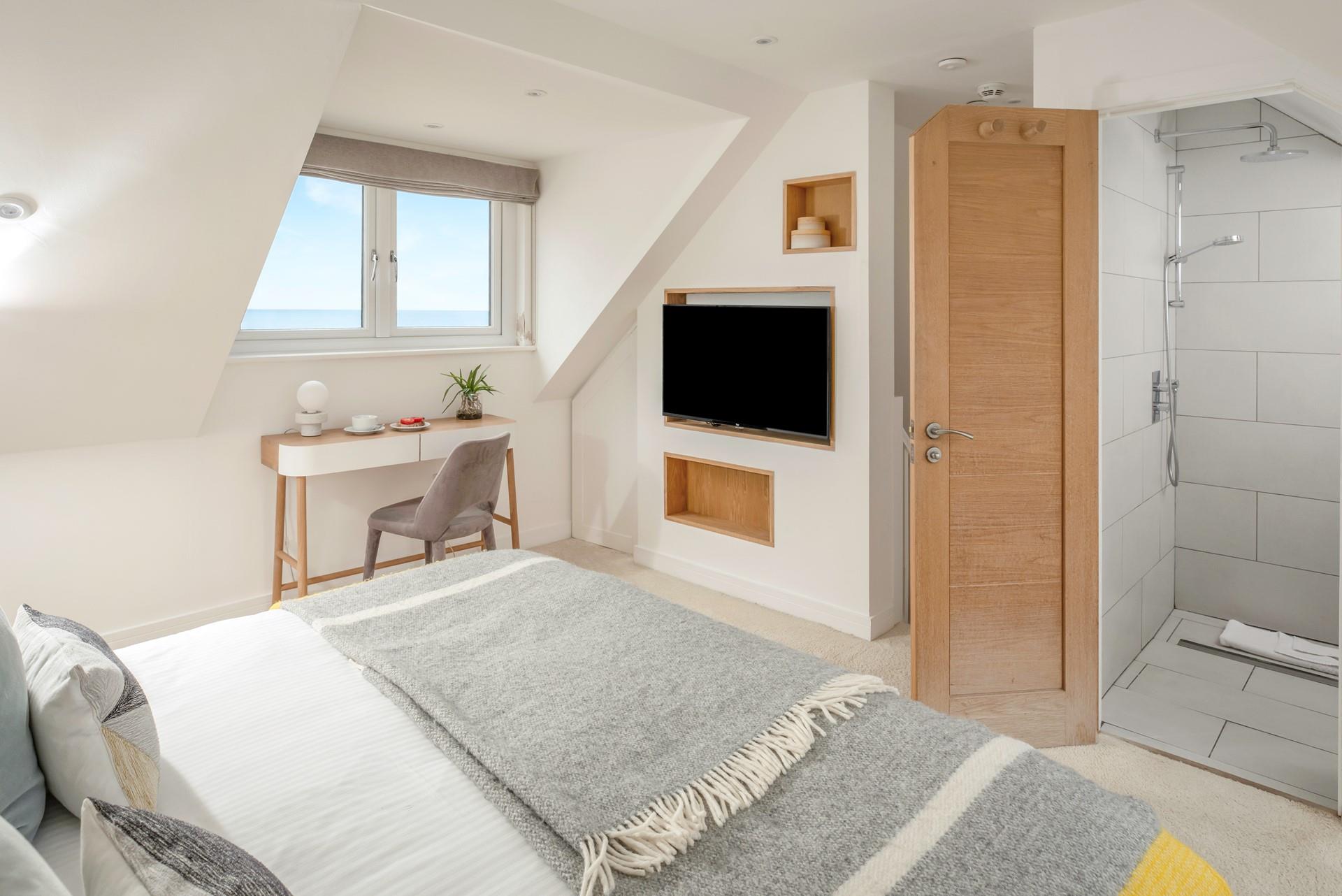 The wetroom shower is ideal for washing off sandy toes.