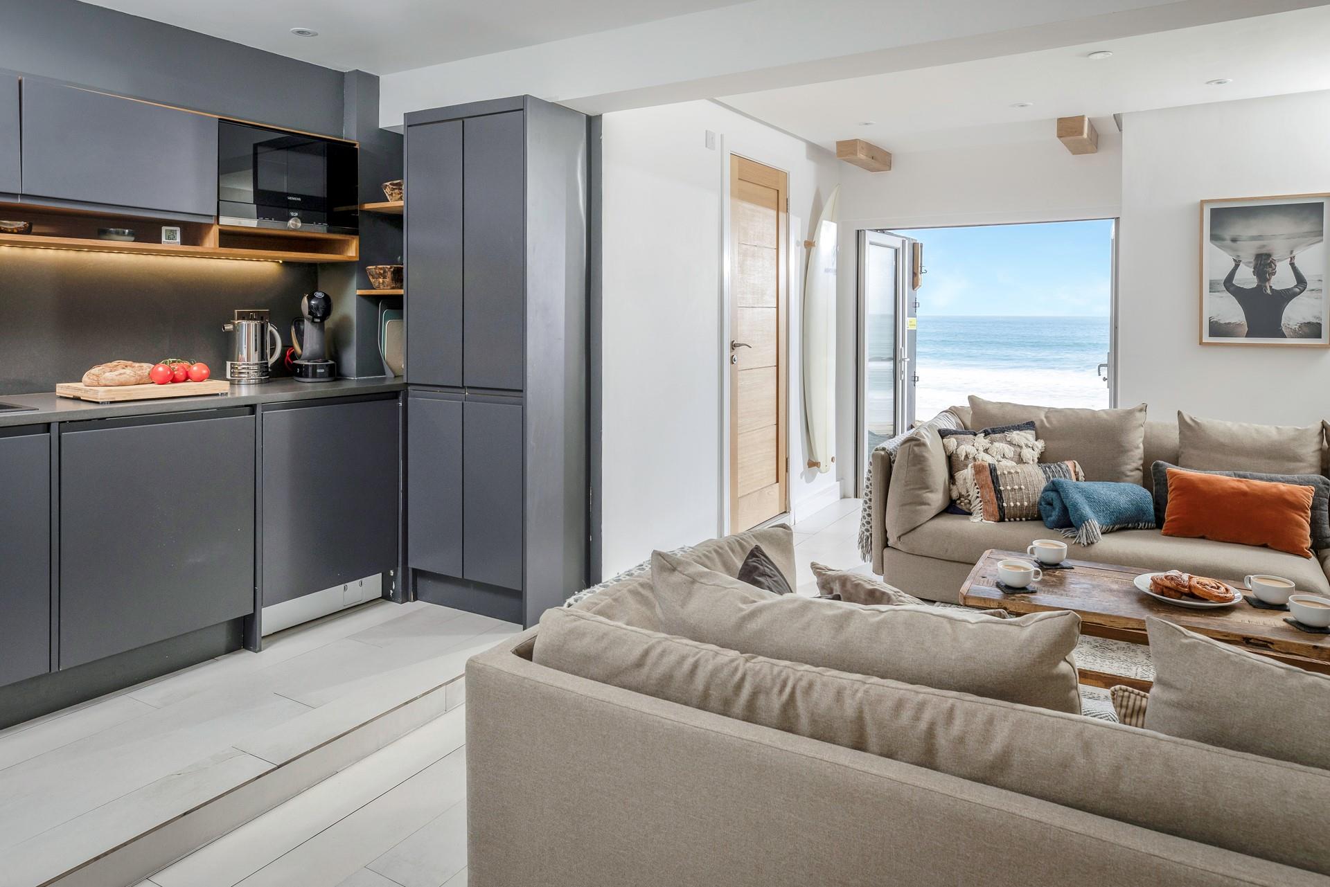 Spend days on the beach popping back for a bite to eat whenever you please.