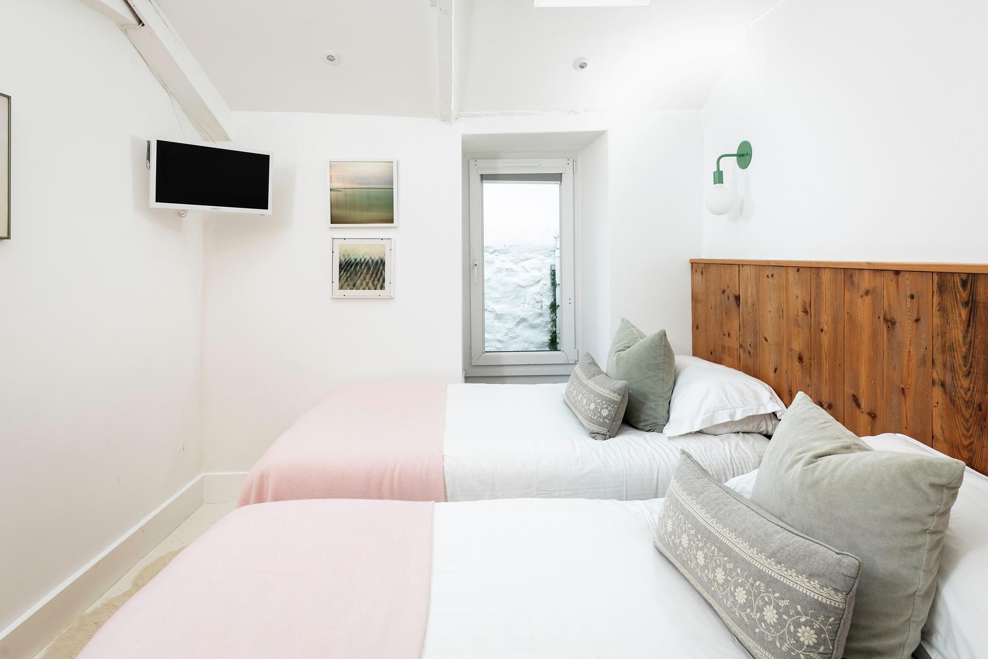 Sink into the soft sheets after a busy day.