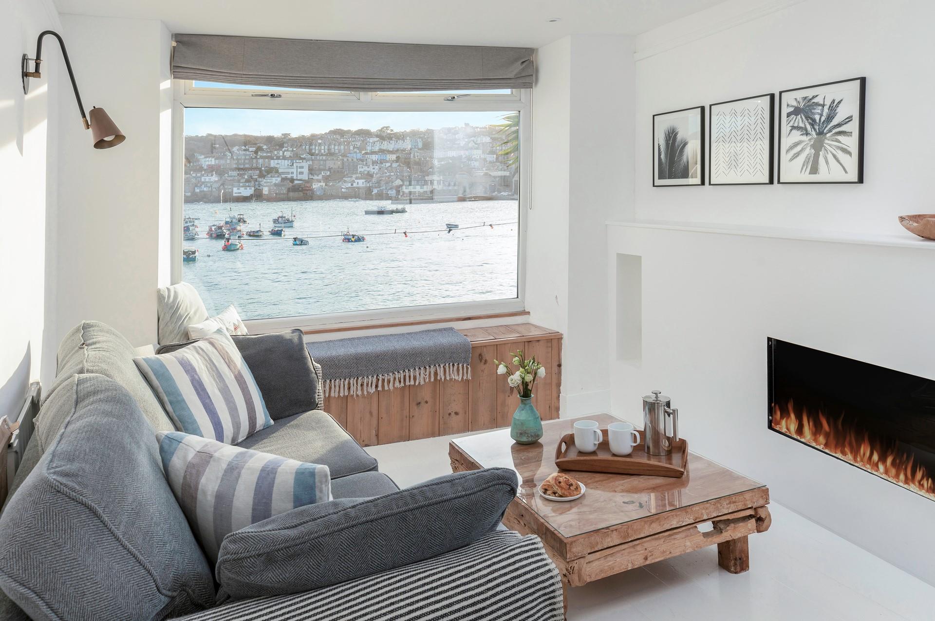 Sit back, relax and gaze across the harbour.