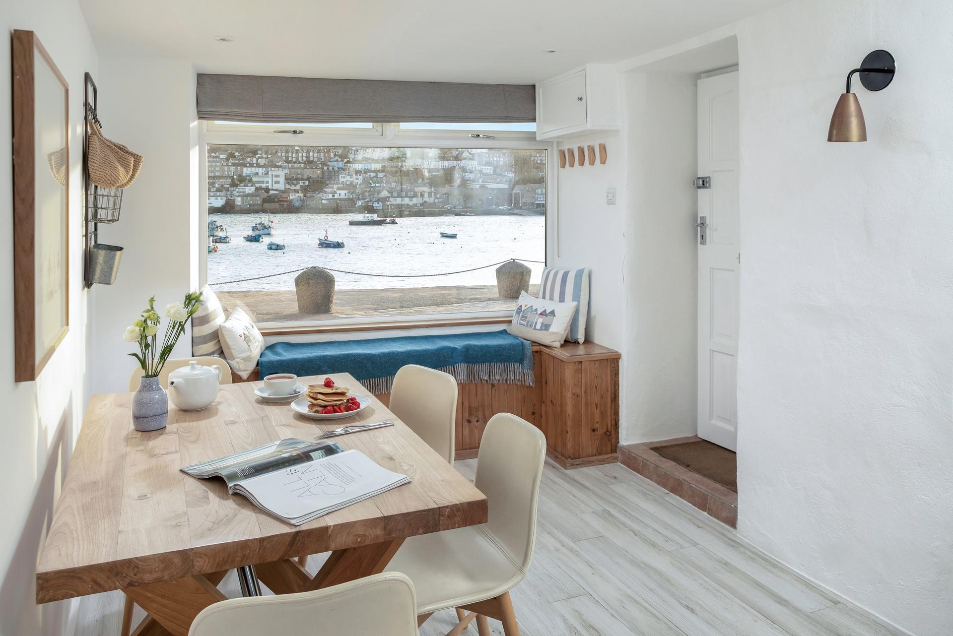 Perched on the harbourside, Water's Edge is home to beautiful views.