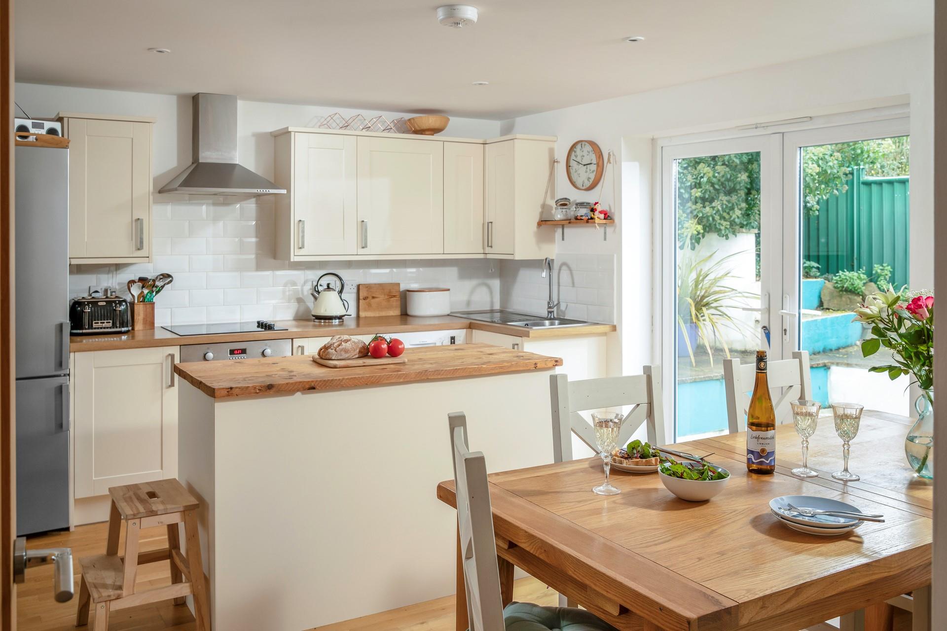 The kitchen is fully equipped to cook up a storm.