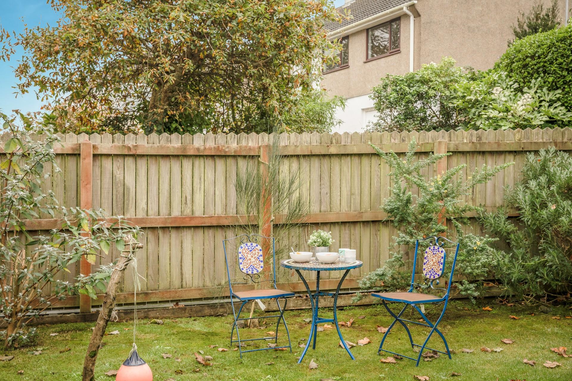 Tuck into breakfast in the morning sun.