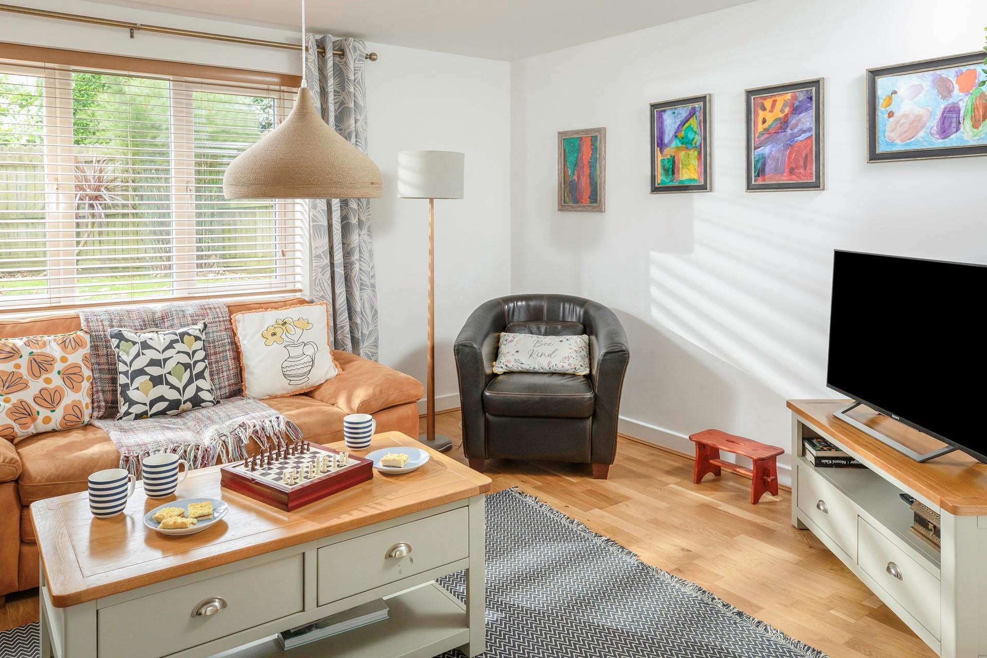 Sip a cuppa in the comfortable sitting room.