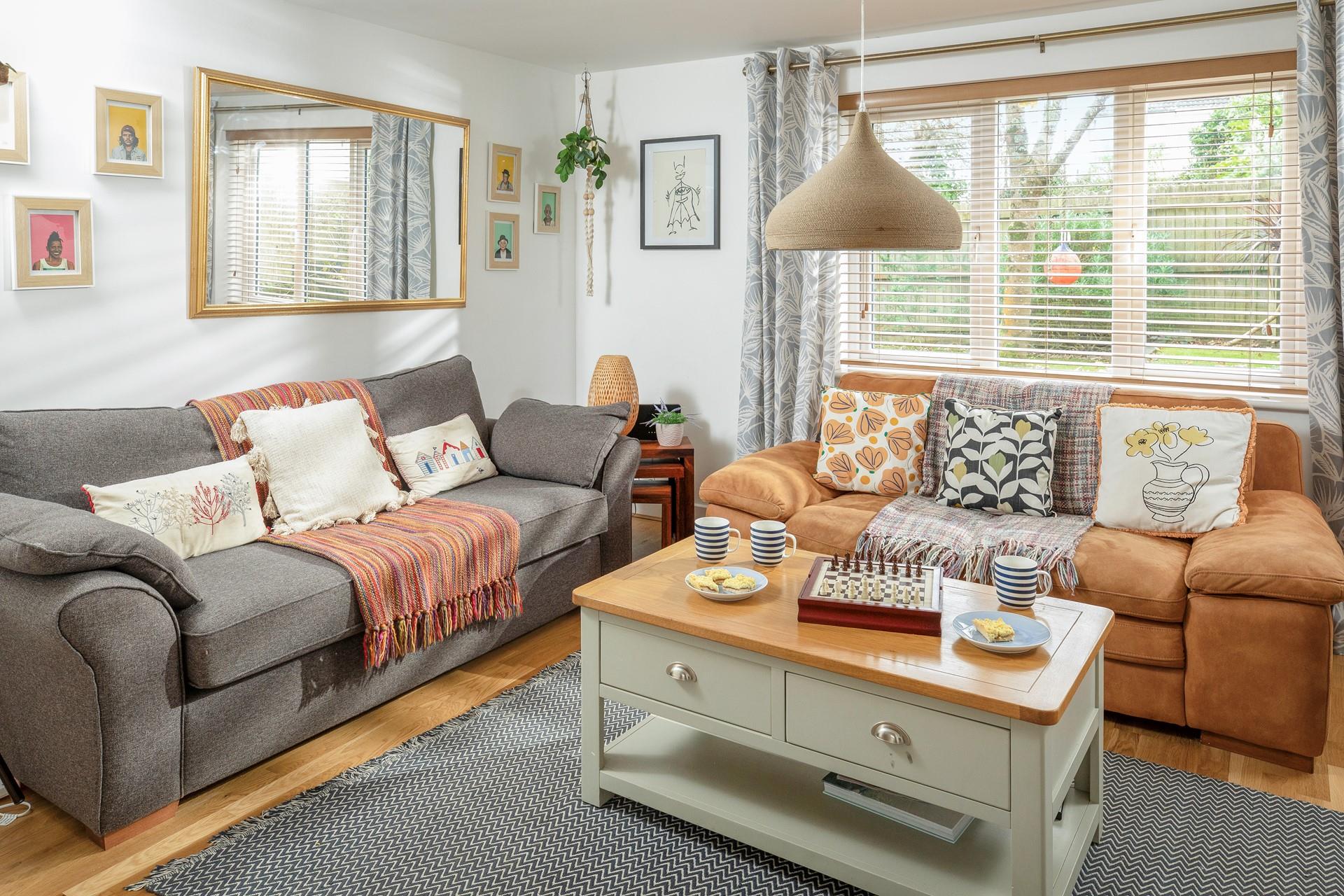 The sitting room is ideal for relaxing with loved ones.