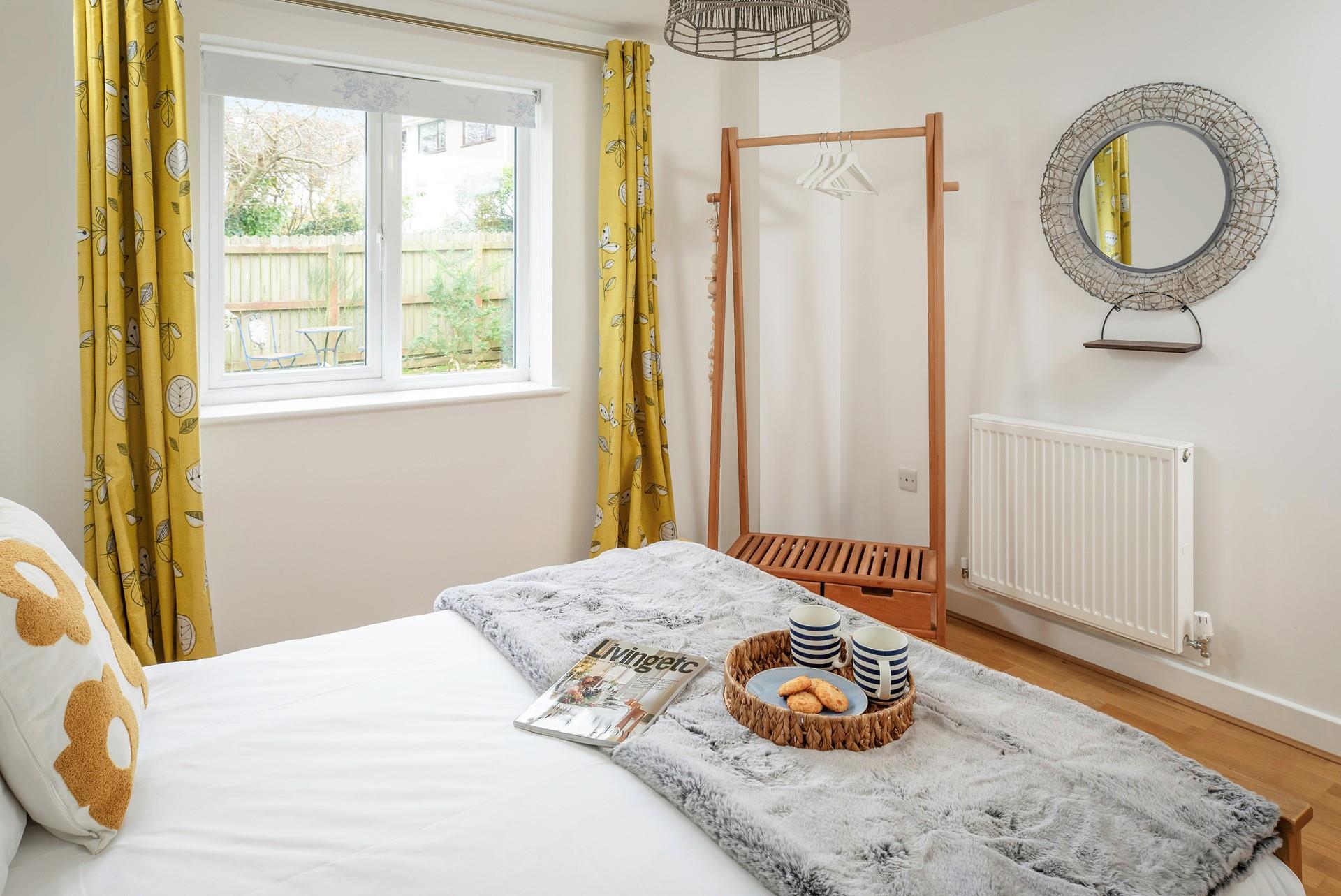 Settle into the comfortable bed at the end of each day.