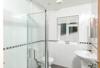 Get ready for the day in the shower room.