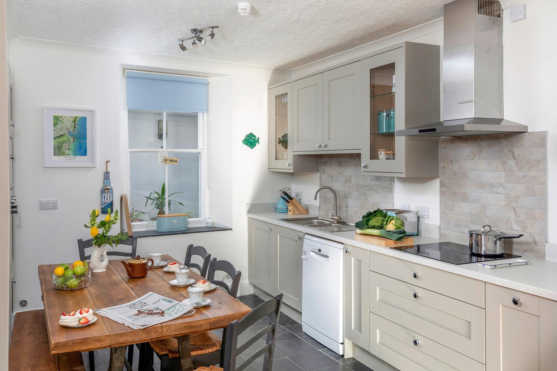 The modern kitchen is ideal for cooking up a storm.