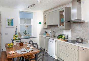 The modern kitchen is ideal for cooking up a storm.