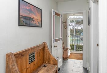 Step out the door onto the harbour front.