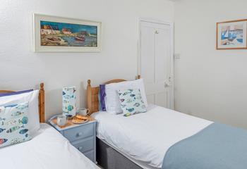The twin beds are ideal for additional guests.