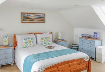 Bedroom 3 has a spacious king size bed.