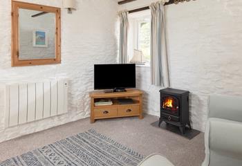 Curl up with a good book under the classic beams.