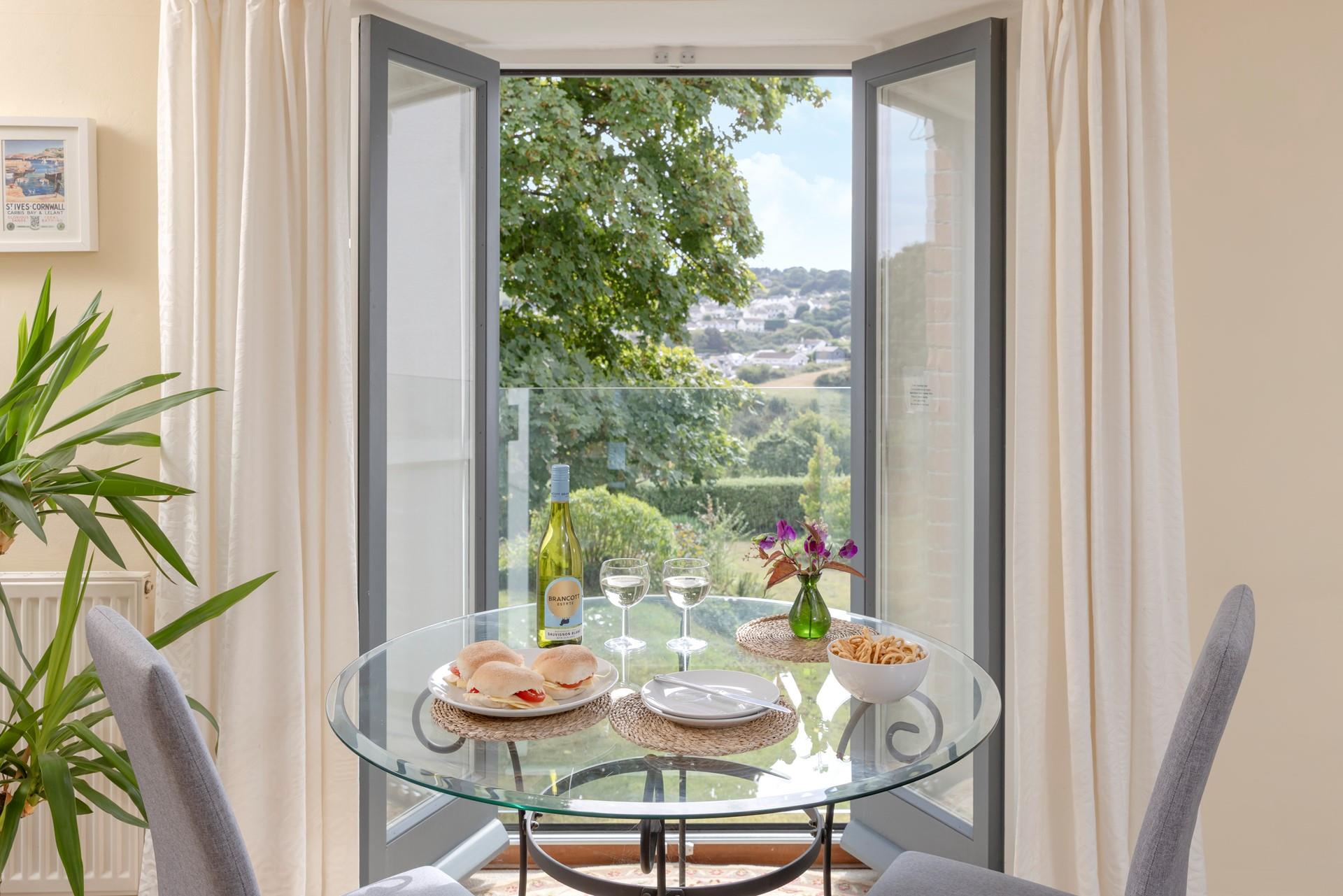 Relax and enjoy the far-reaching views across Mevagissey.