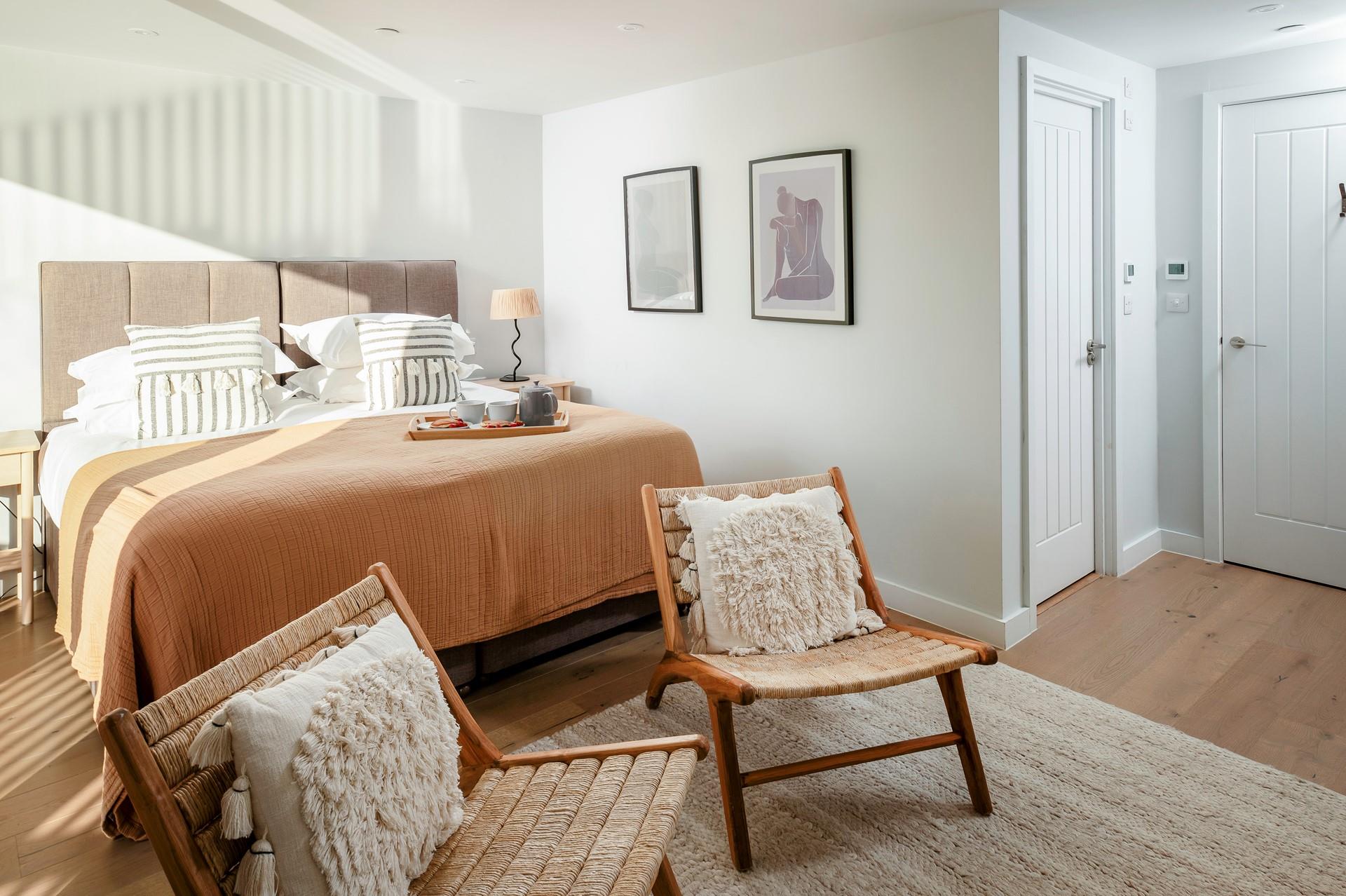 Open the curtains and let the sun beam into the bedroom.